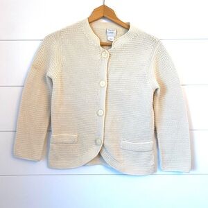 Garnet Hill Cream Knit Blazer. (Size medium)